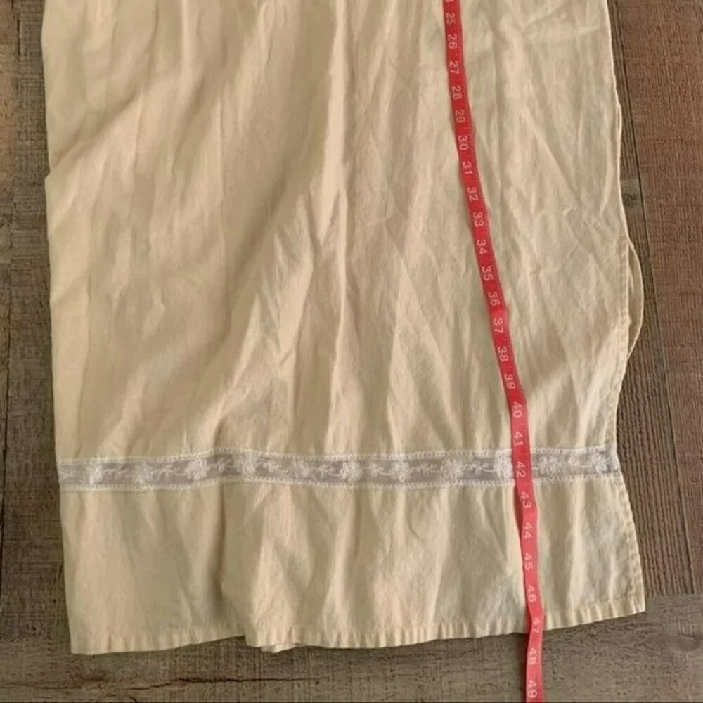 Victoria Holley vintage womens tank sleep dress with embroidered flower - 14 - Picture 3 of 12